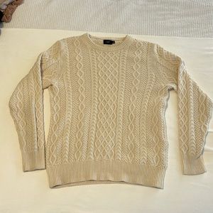 J. Crew cable knit sweater, size M.